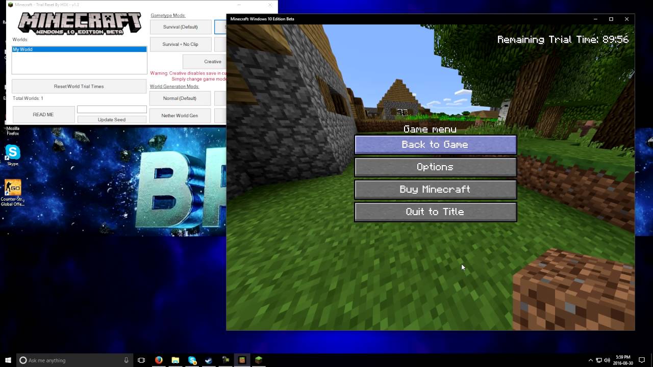 minecraft windows 10 demo download